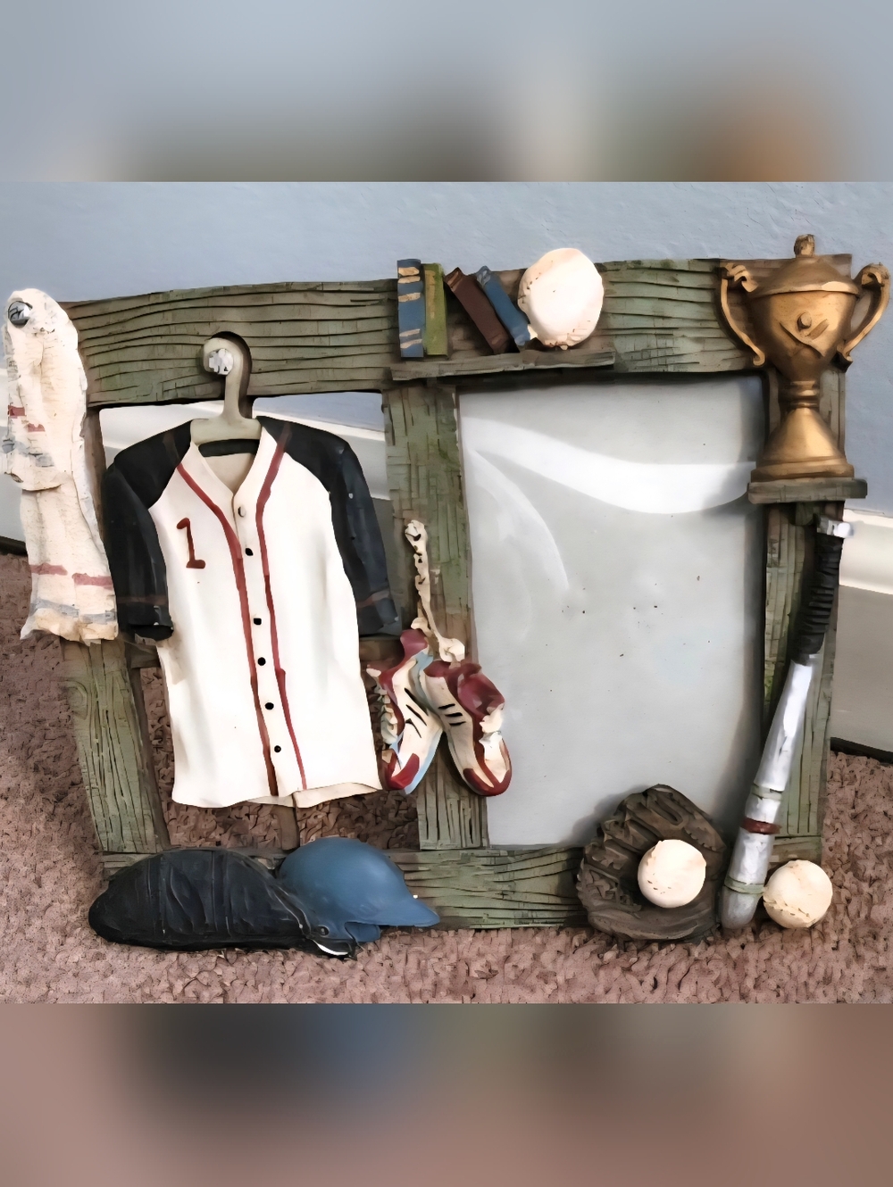 Baseball themed photo frame